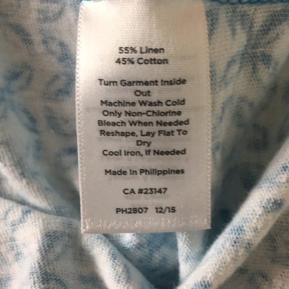 Talbots Multi-Colored floral Tee  Size SP - Picture 5 of 8